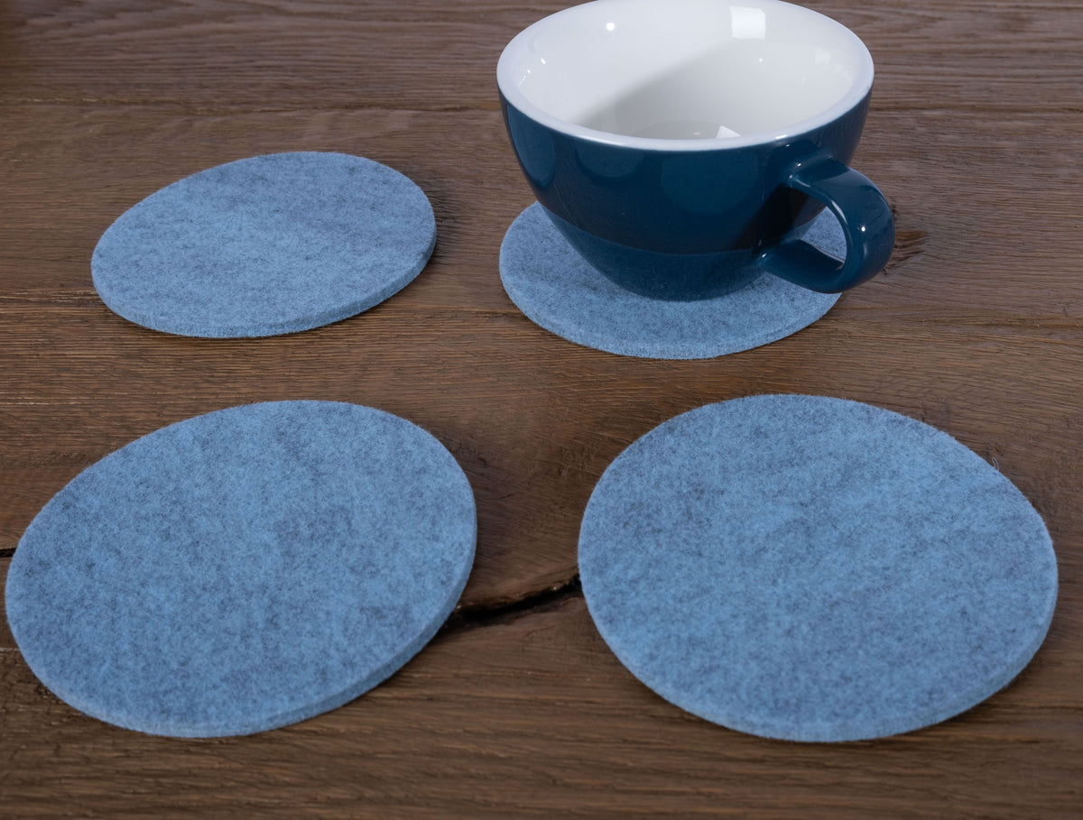 Premium 5mm Recycled Felt Coasters – Set of 4