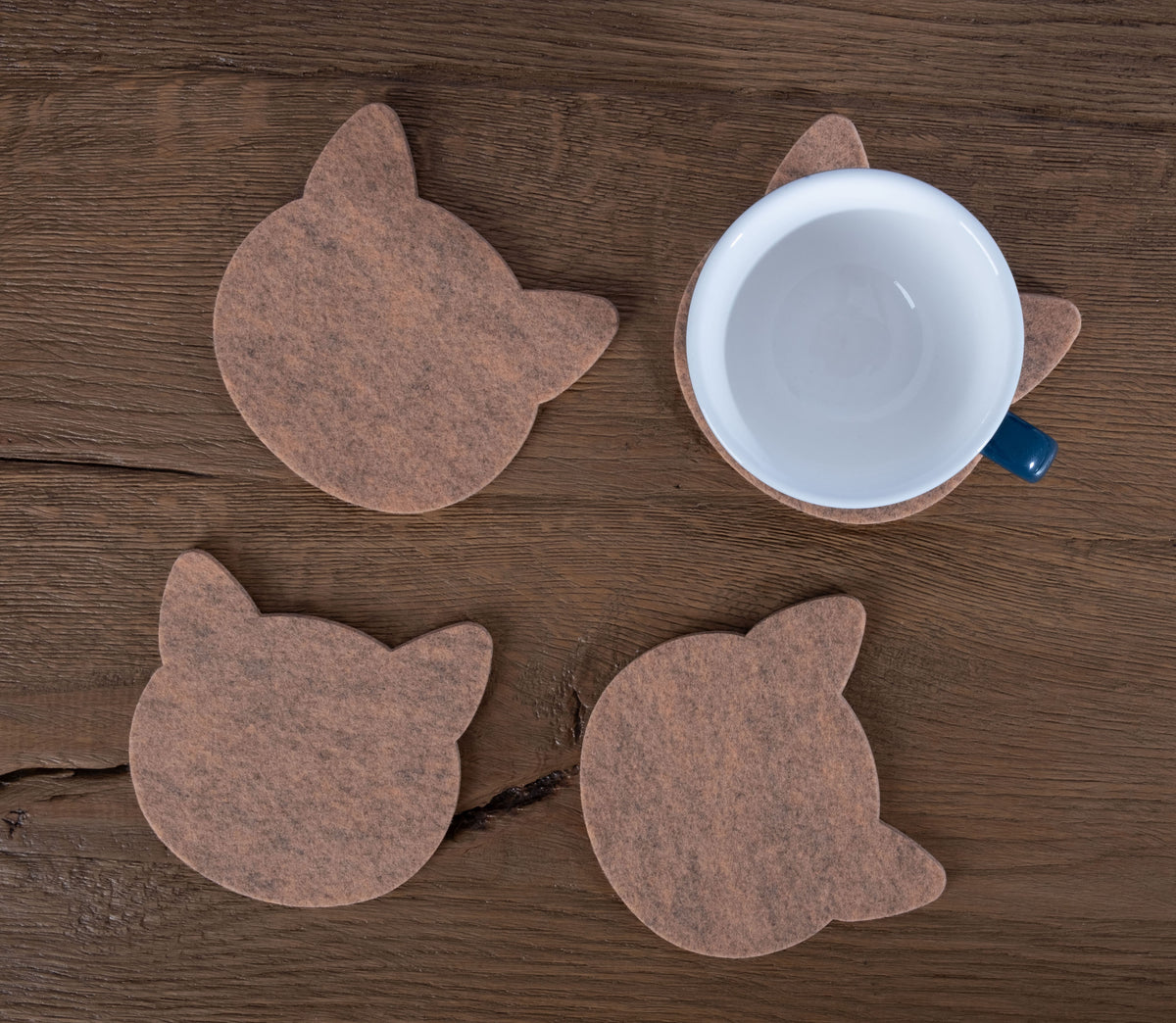Premium 5mm Recycled Felt Coasters – Set of 4